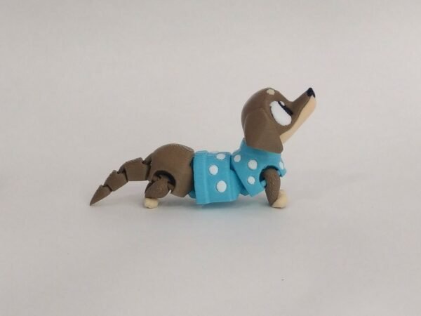 Perro Salchicha Flexible 3D Toby