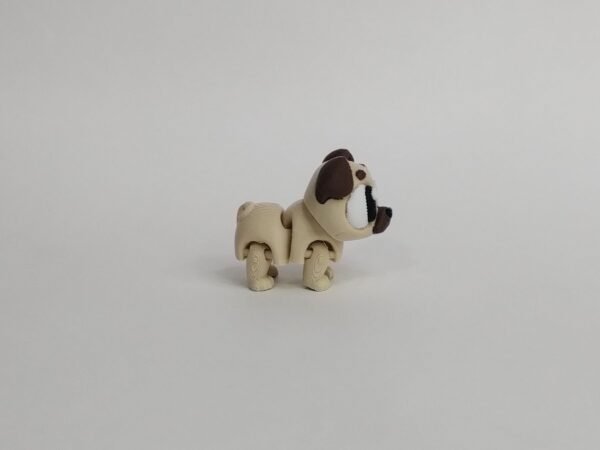 Perro Pug lexible 3D