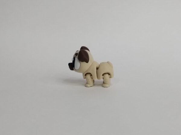 Perro Pug lexible 3D