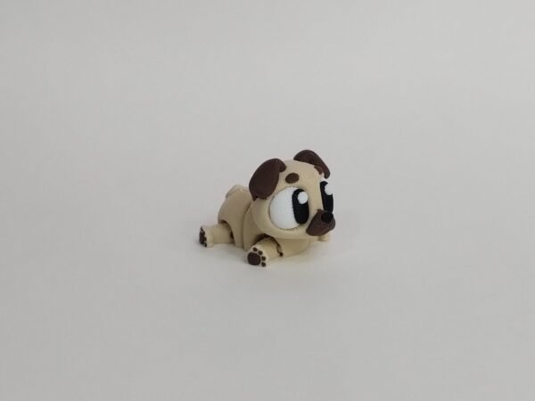 Perro Pug lexible 3D